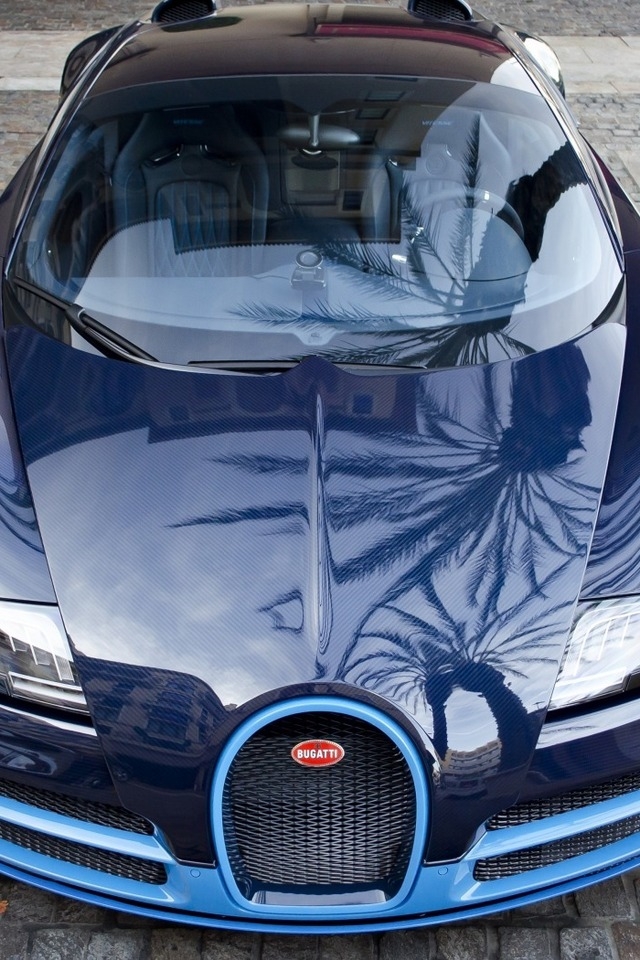 2015 Bugatti Veyron Front View for 640 x 960 iPhone 4 resolution