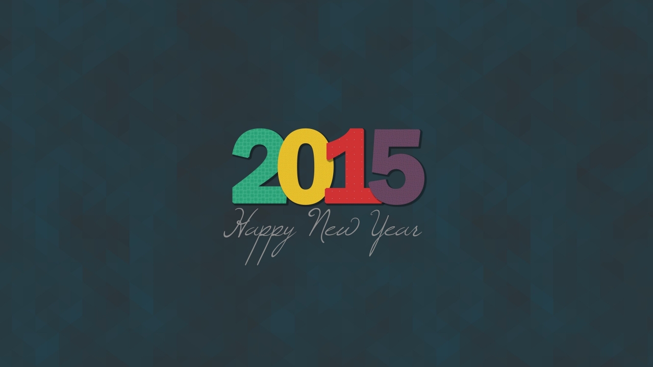 2015 Minimalistic New Year for 1280 x 720 HDTV 720p resolution