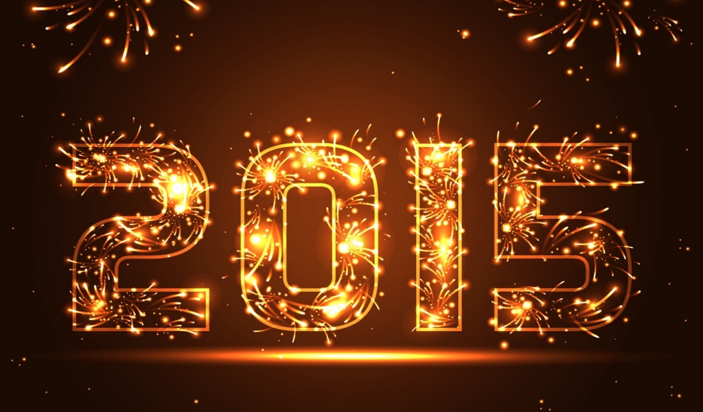 2015 New Year Fireworks for 1024 x 600 widescreen resolution