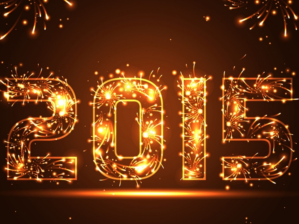 2015 New Year Fireworks for 1024 x 768 resolution