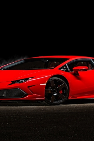 2015 Red Lamborghini Huracan for 320 x 480 iPhone resolution