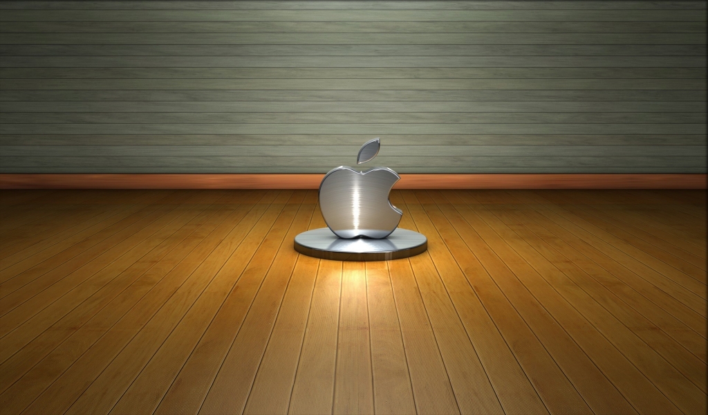 3D Apple Logo for 1024 x 600 widescreen resolution