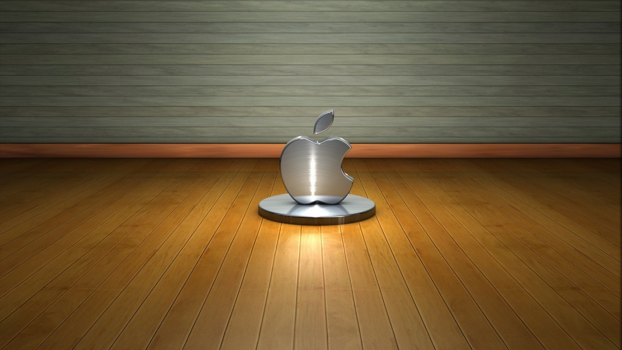 3D Apple Logo for 1280 x 720 HDTV 720p resolution