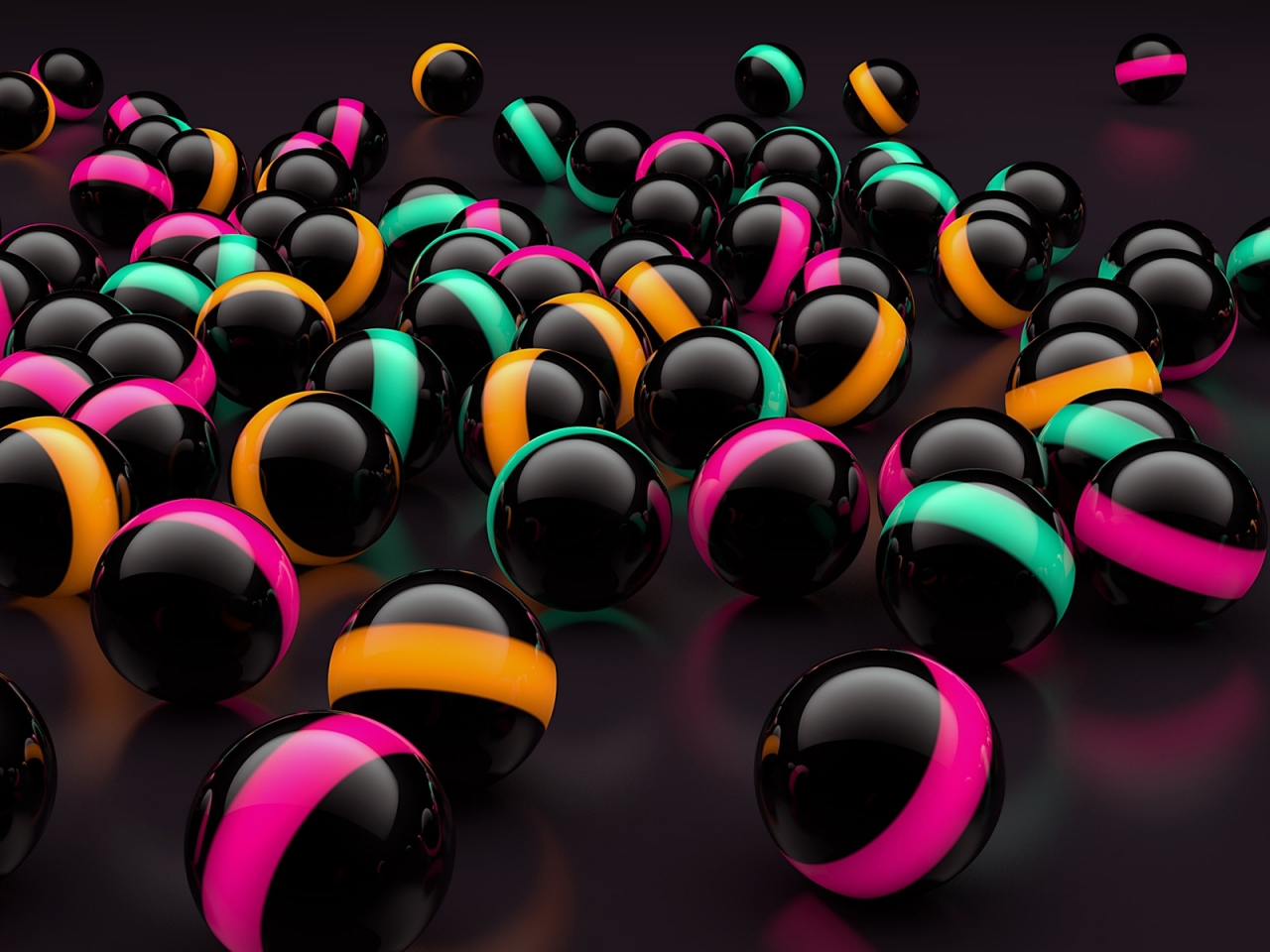 3D Black Balls Lights for 1280 x 960 resolution