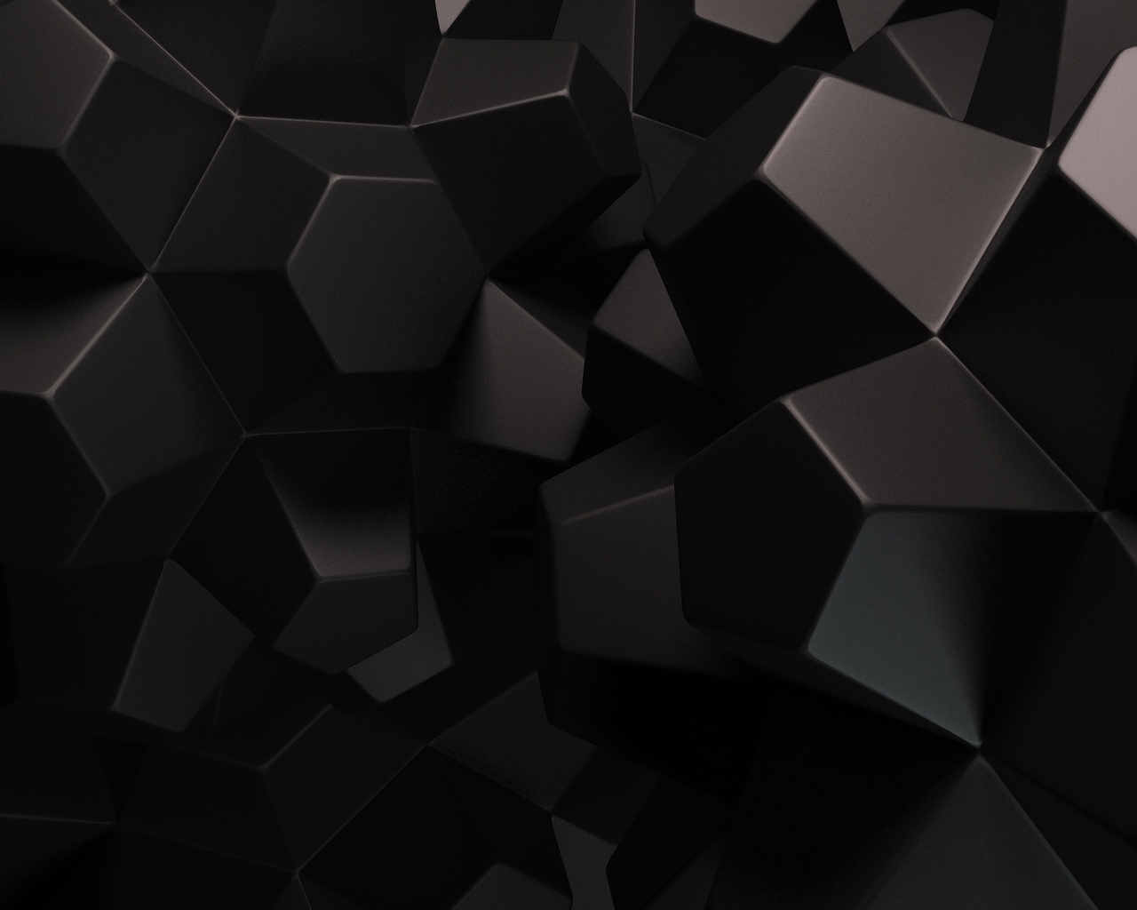 3D Black Polygons for 1280 x 1024 resolution
