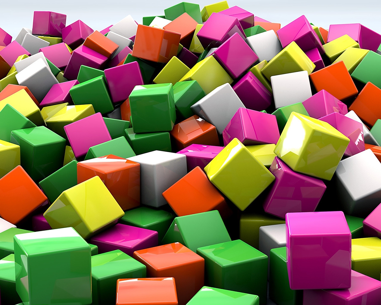 3D Coloured Cubed for 1280 x 1024 resolution