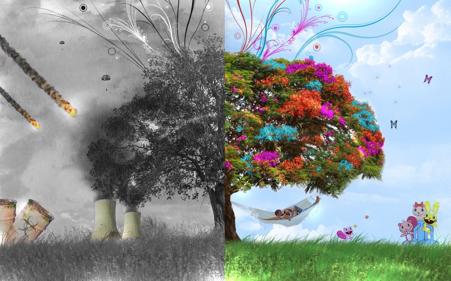 3D Tree Fantasy for 1440 x 900 widescreen resolution
