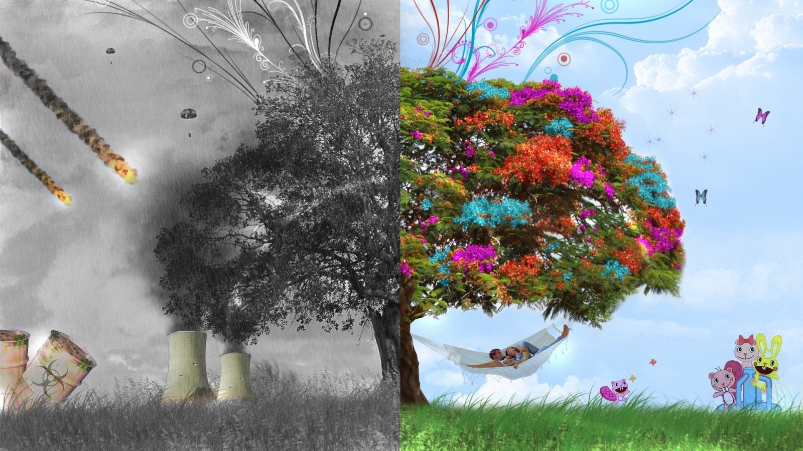 3D Tree Fantasy for 1600 x 900 HDTV resolution