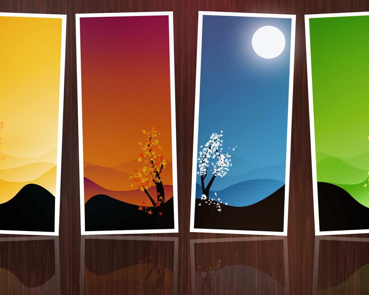 4 Seasons Frames for 1280 x 1024 resolution