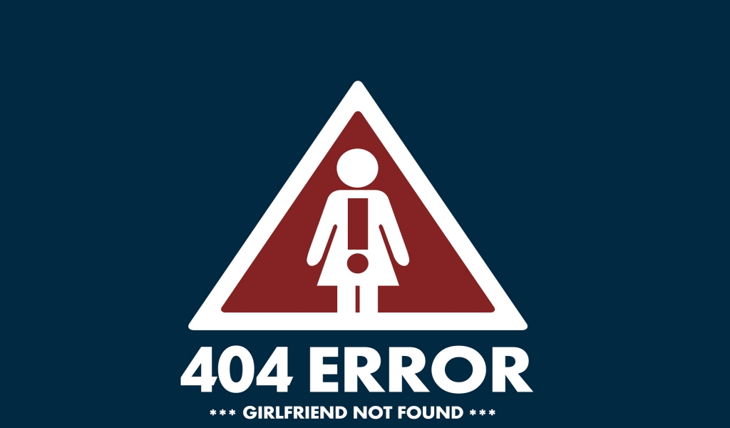 404 Error Page for 1024 x 600 widescreen resolution