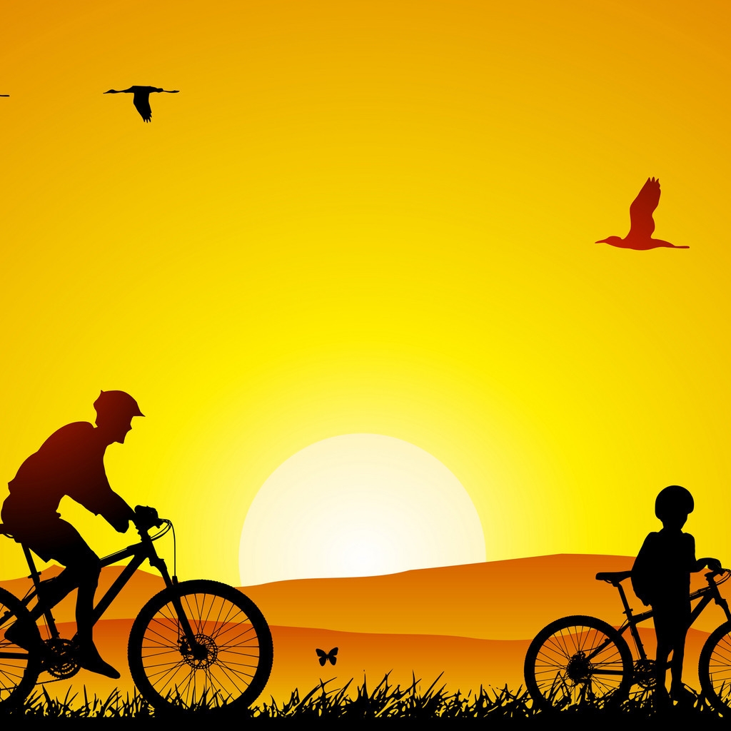 A bicycle ride for 1024 x 1024 iPad resolution