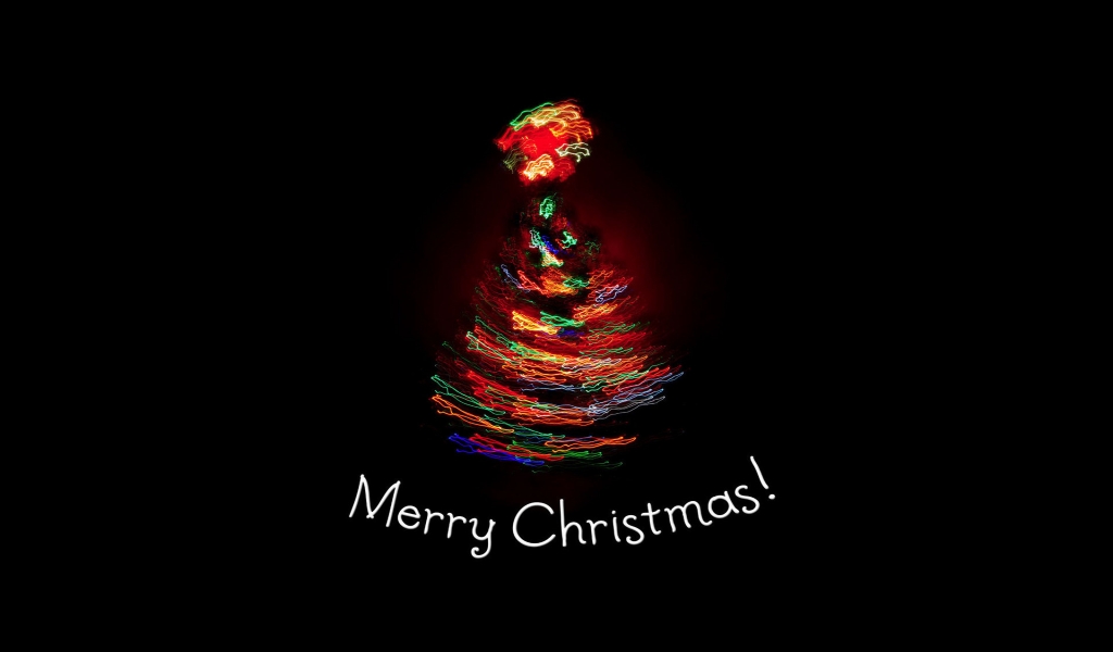 A colorful Merry Christmas for 1024 x 600 widescreen resolution