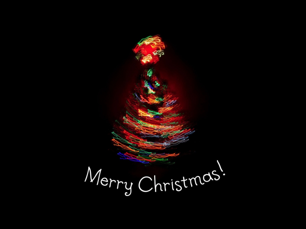 A colorful Merry Christmas for 1024 x 768 resolution