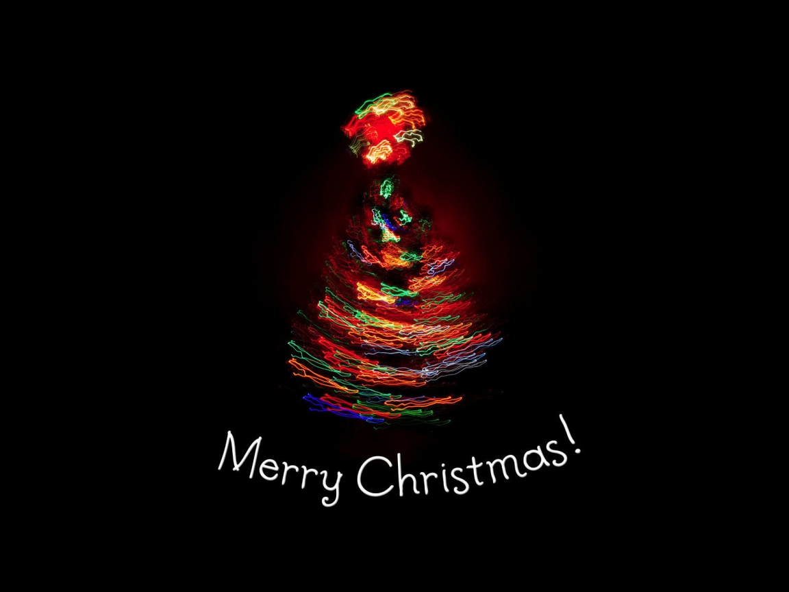 A colorful Merry Christmas for 1152 x 864 resolution