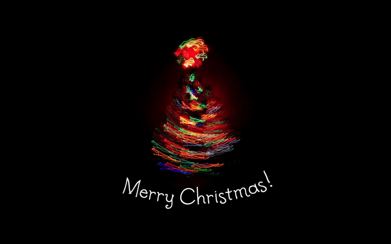 A colorful Merry Christmas for 1280 x 800 widescreen resolution