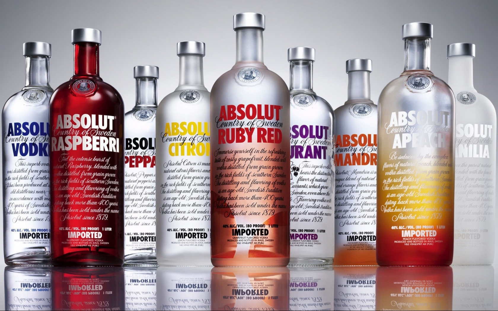 Absolut Vodka Sortiments for 1680 x 1050 widescreen resolution