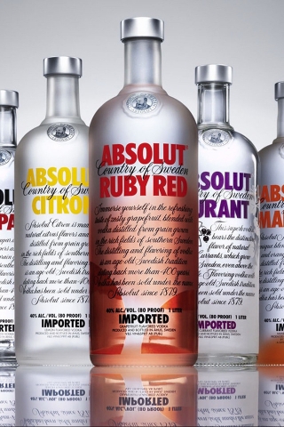 Absolut Vodka Sortiments for 320 x 480 iPhone resolution