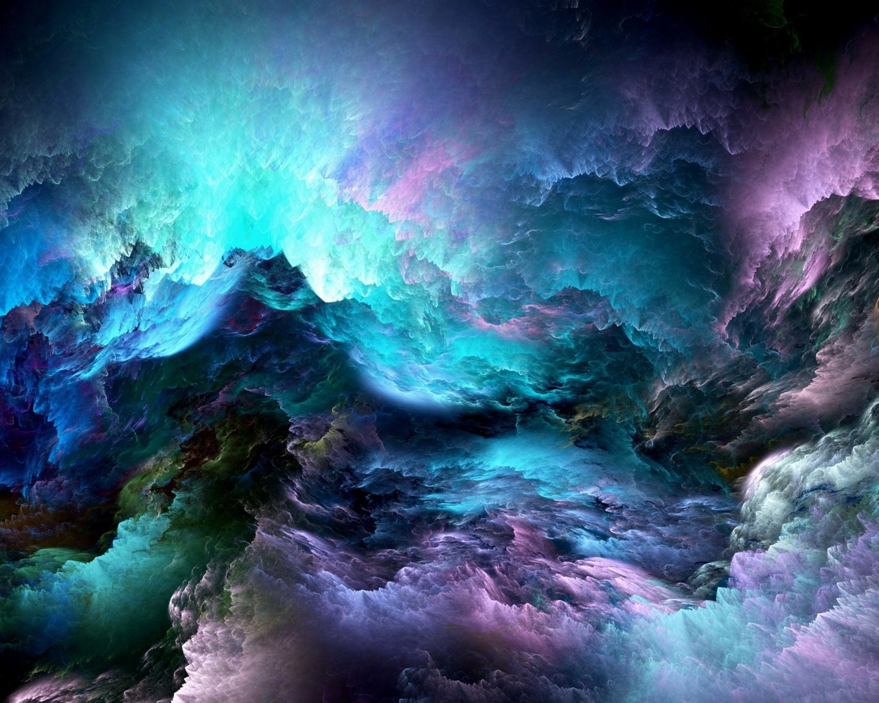 Abstract Colorful Clouds for 1280 x 1024 resolution