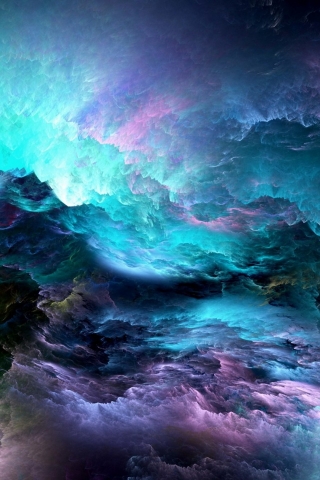Abstract Colorful Clouds for 320 x 480 iPhone resolution