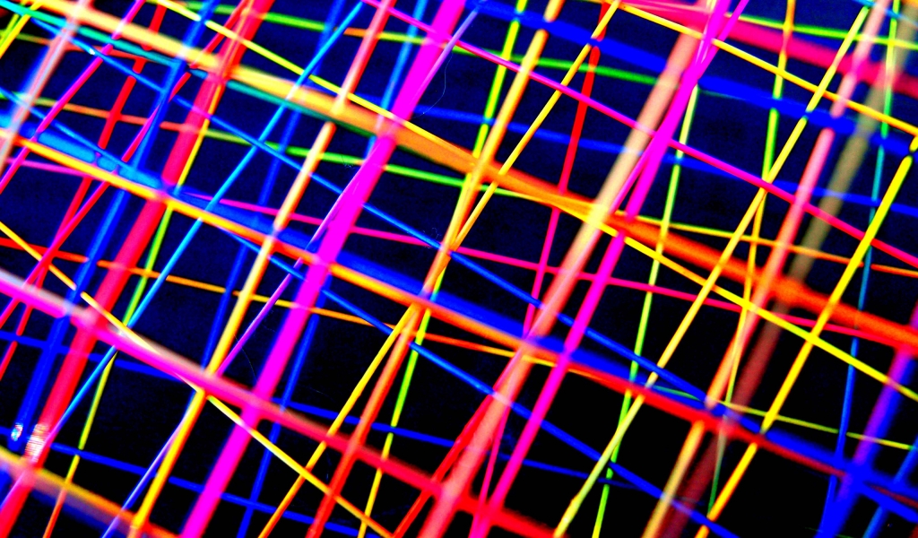 Abstract Colorful Lines  for 1024 x 600 widescreen resolution