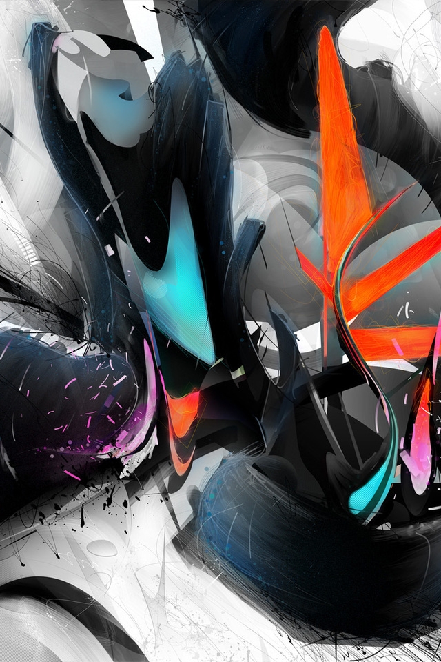 Abstract Colourful Design for 640 x 960 iPhone 4 resolution