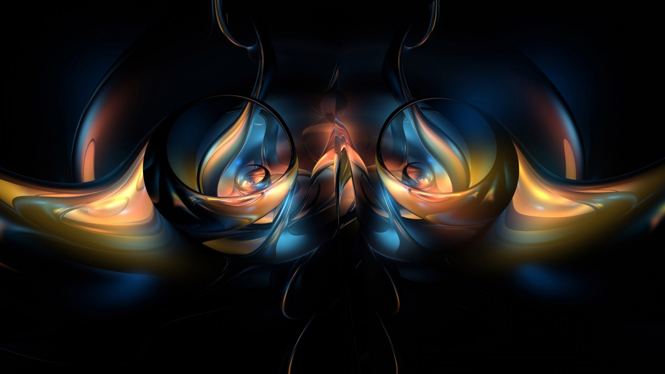 Abstract Forms for 1366 x 768 HDTV resolution