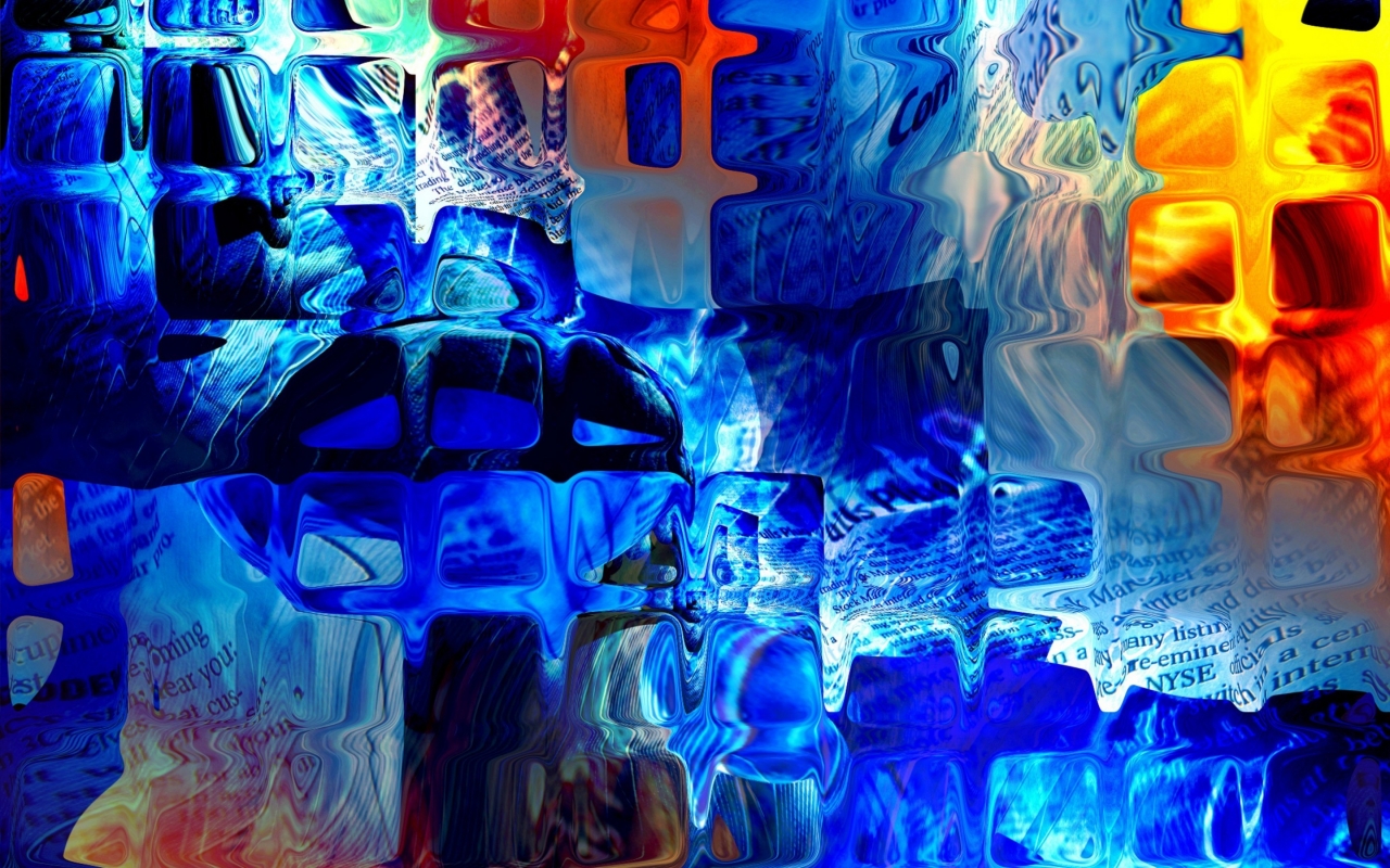 Abstract Glass Paint for 1280 x 800 widescreen resolution
