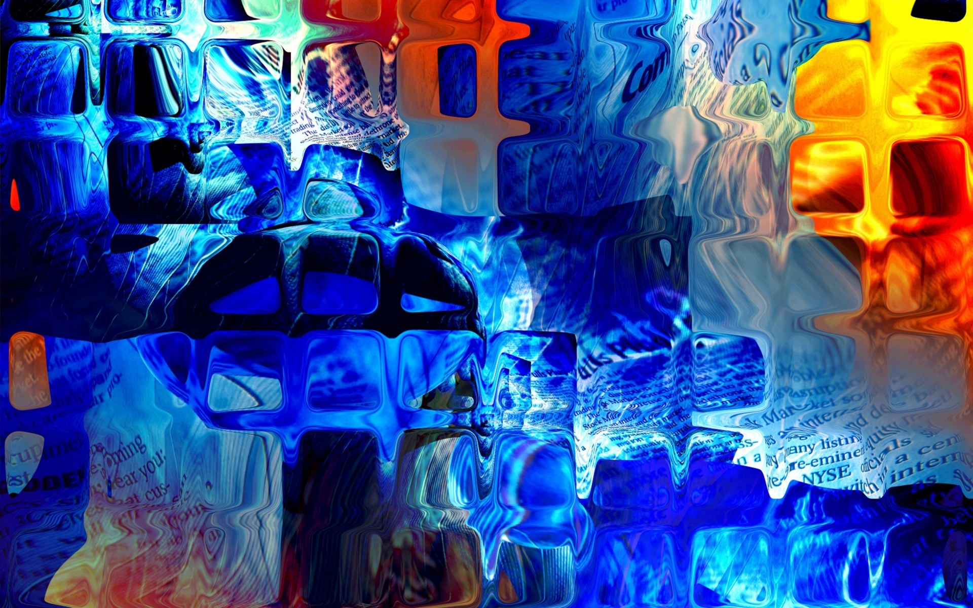 Abstract Glass Paint for 1920 x 1200 widescreen resolution