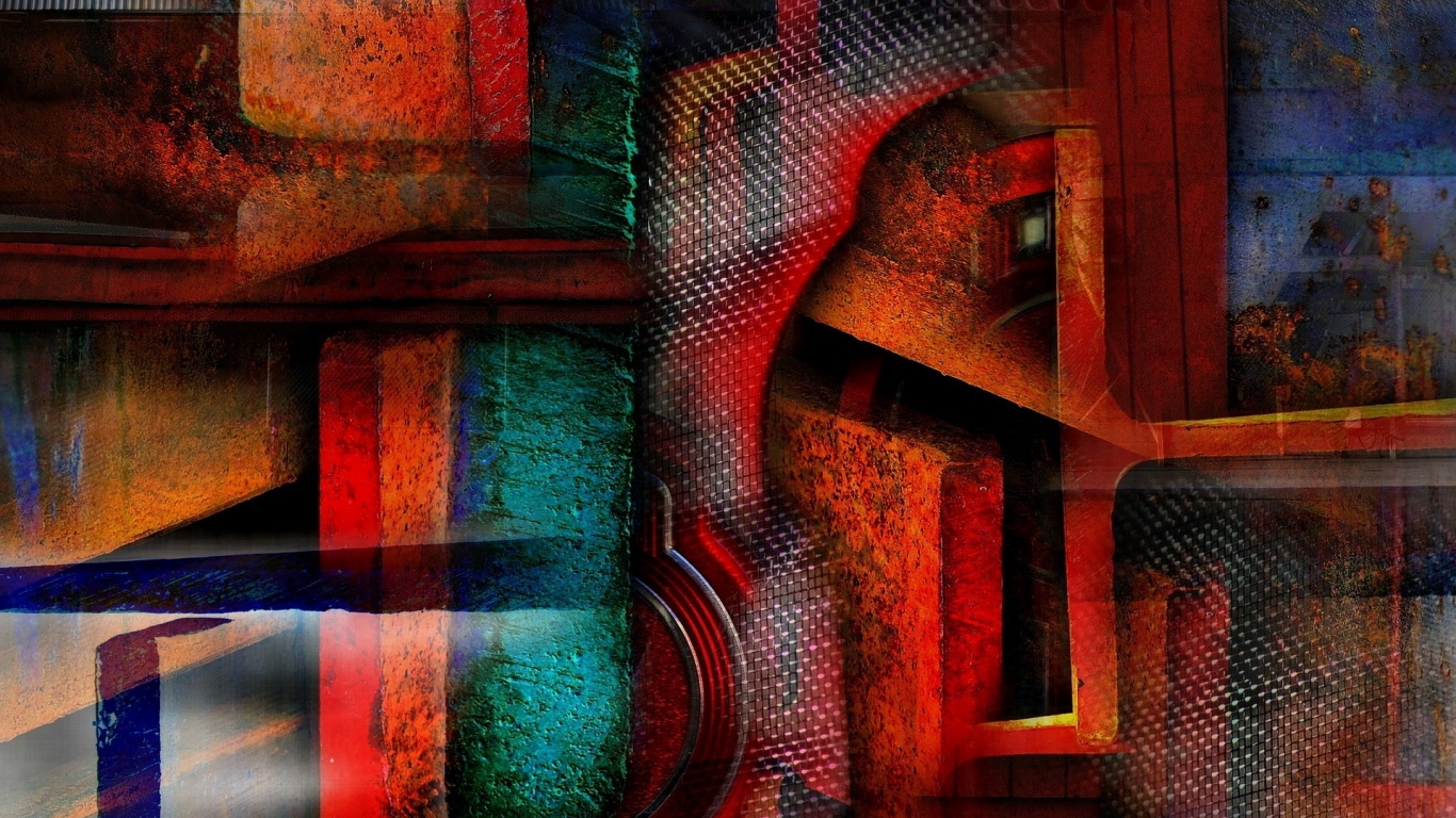 Abstract Grunge Art for 1366 x 768 HDTV resolution