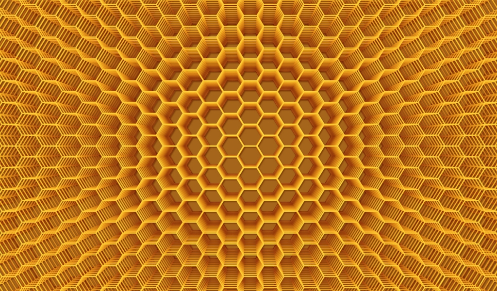 Abstract Honeycomb Structure for 1024 x 600 widescreen resolution