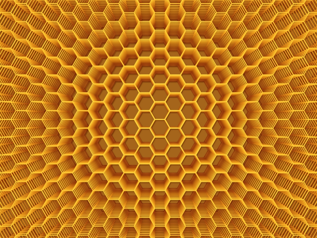 Abstract Honeycomb Structure for 1024 x 768 resolution