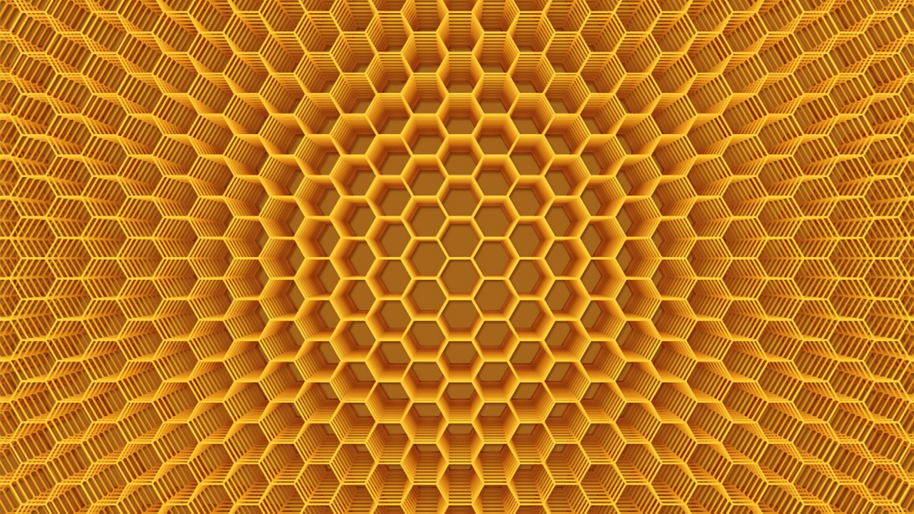 Abstract Honeycomb Structure for 1280 x 720 HDTV 720p resolution