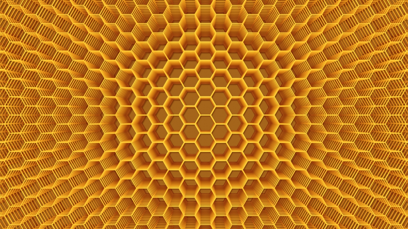 Abstract Honeycomb Structure for 1366 x 768 HDTV resolution