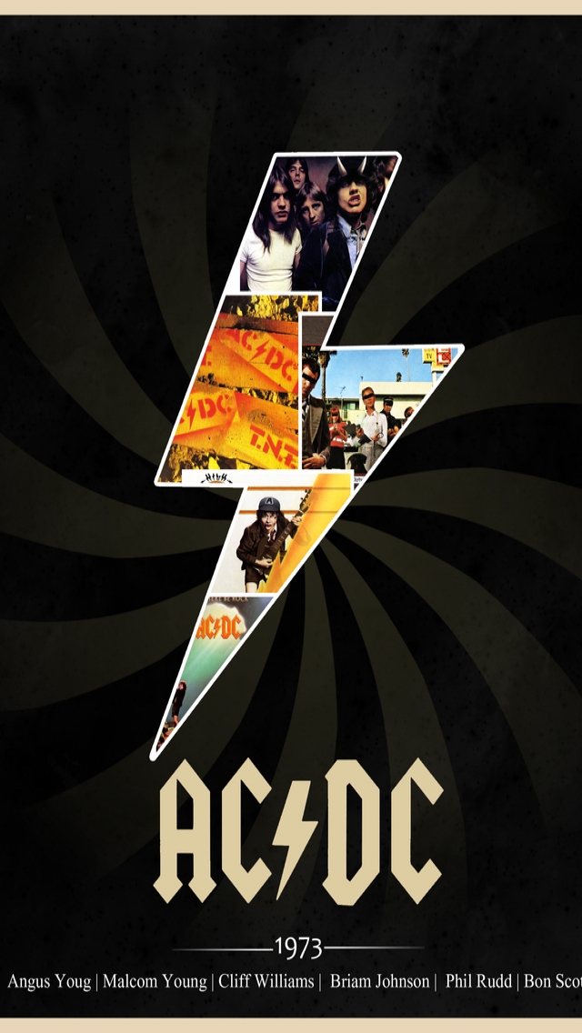 Ac Dc Logo for 640 x 1136 iPhone 5 resolution