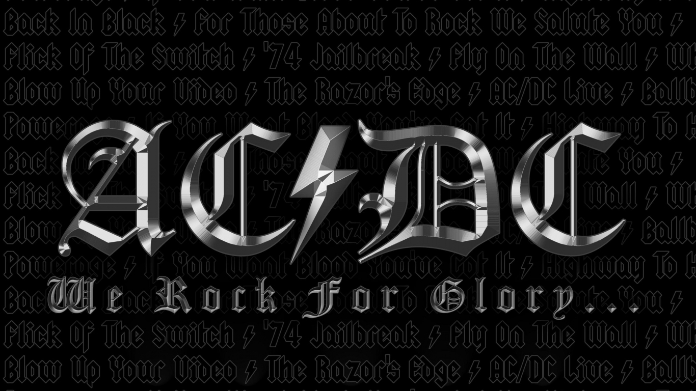 ACDC Band for 1366 x 768 HDTV resolution