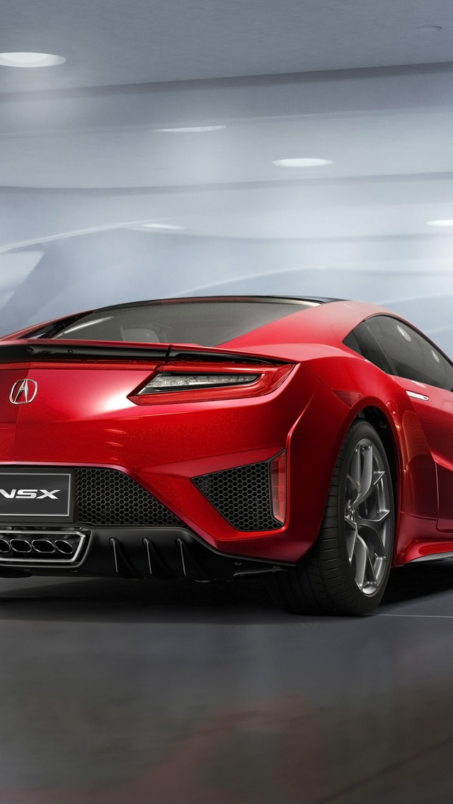 Acura NSX Static Back View for 640 x 1136 iPhone 5 resolution
