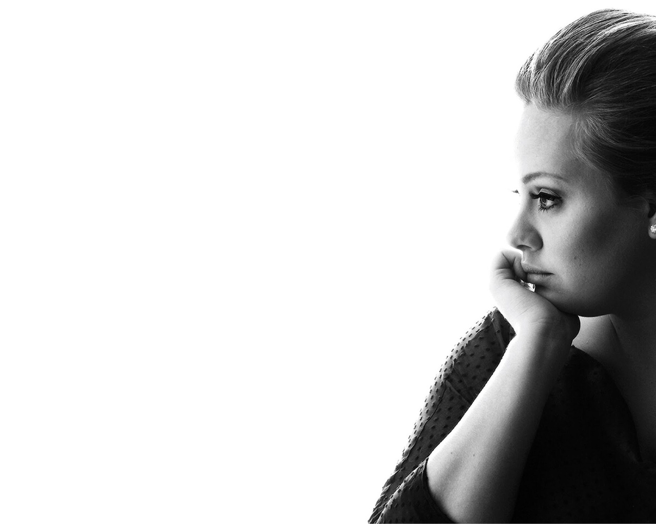 Adele Black and White for 1280 x 1024 resolution