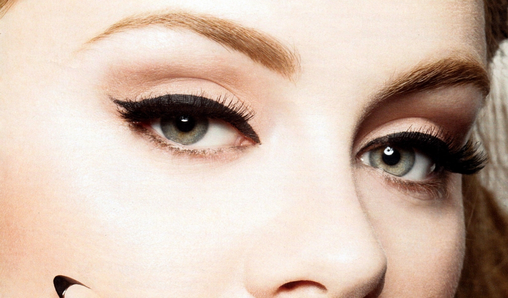 Adele Close Up Face for 1024 x 600 widescreen resolution