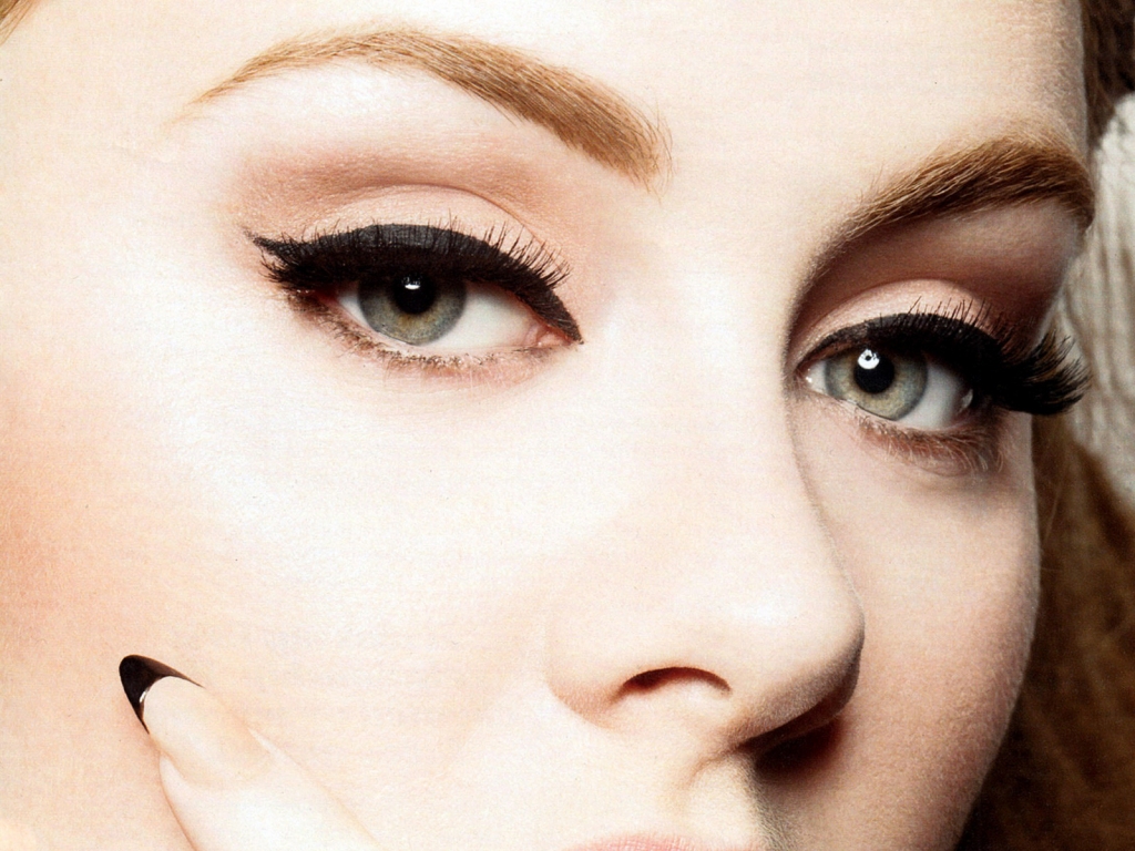 Adele Close Up Face for 1024 x 768 resolution