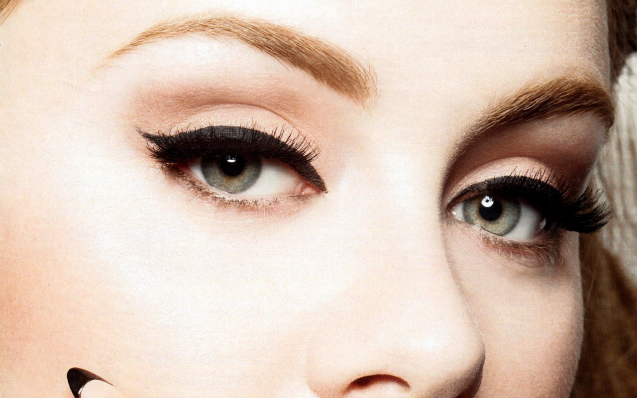 Adele Close Up Face for 1280 x 800 widescreen resolution