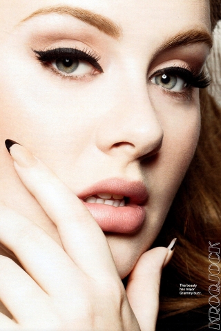 Adele Close Up Face for 320 x 480 iPhone resolution