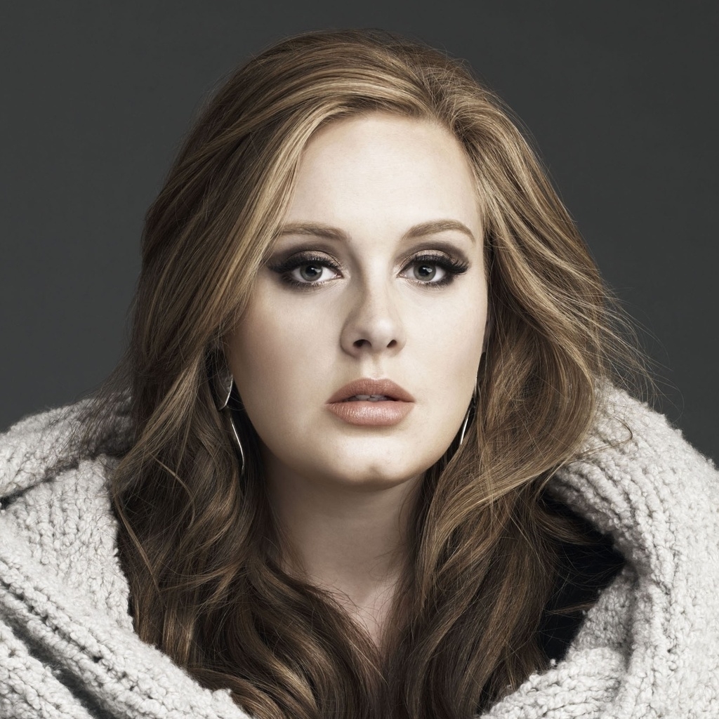 Adele Serious Look for 1024 x 1024 iPad resolution