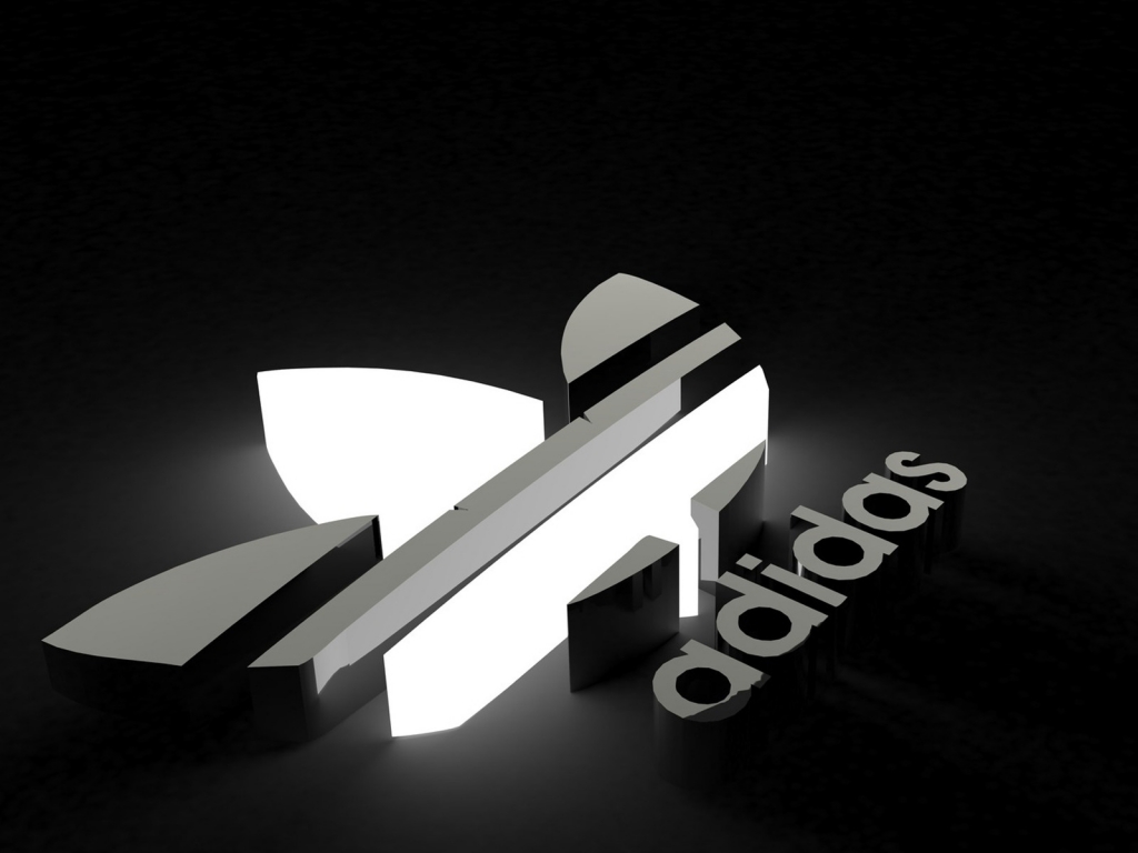 Adidas Black & White Logo for 1024 x 768 resolution