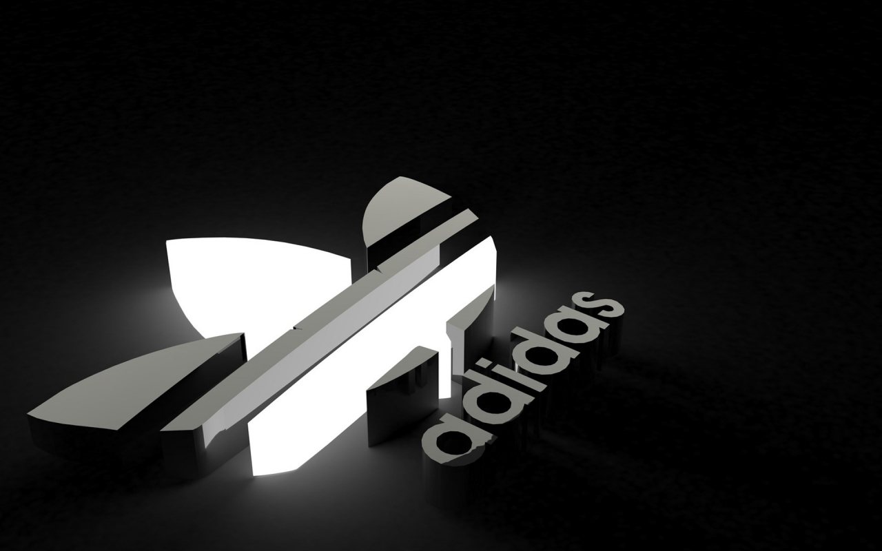 Adidas Black & White Logo for 1280 x 800 widescreen resolution