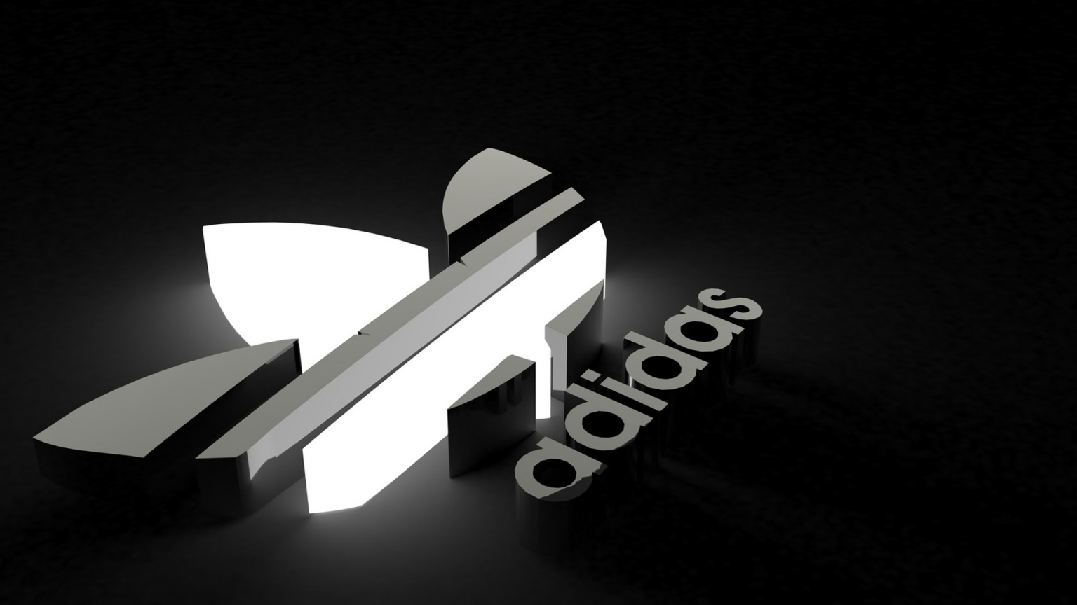 Adidas Black & White Logo for 1536 x 864 HDTV resolution