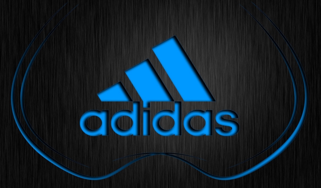Adidas Blue Logo for 1024 x 600 widescreen resolution
