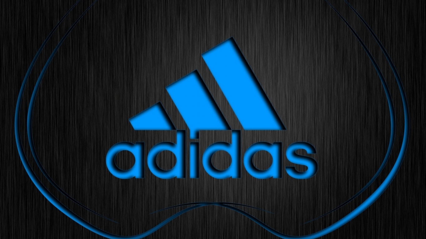 Adidas Blue Logo for 1366 x 768 HDTV resolution