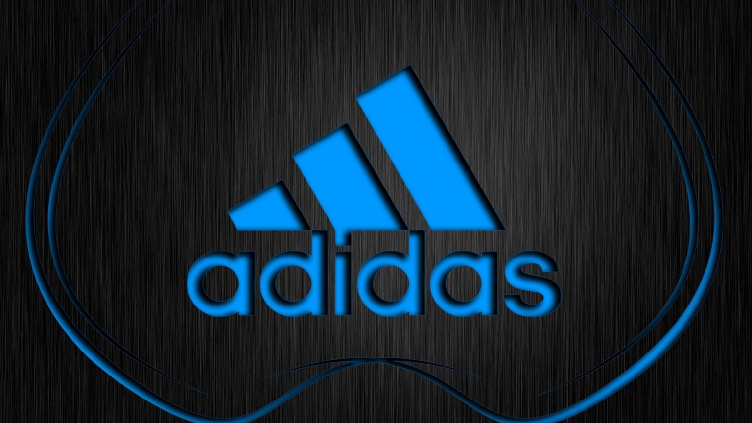 Adidas Blue Logo for 1536 x 864 HDTV resolution