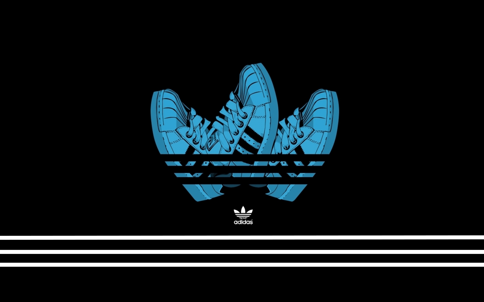 Adidas Creative Logo Design for 1680 x 1050 widescreen resolution