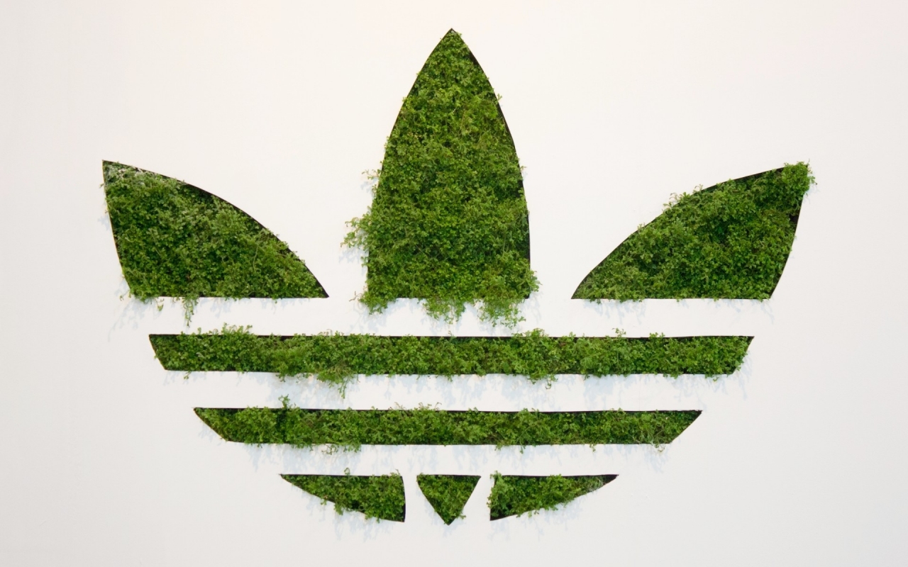 Adidas Green Logo for 1280 x 800 widescreen resolution